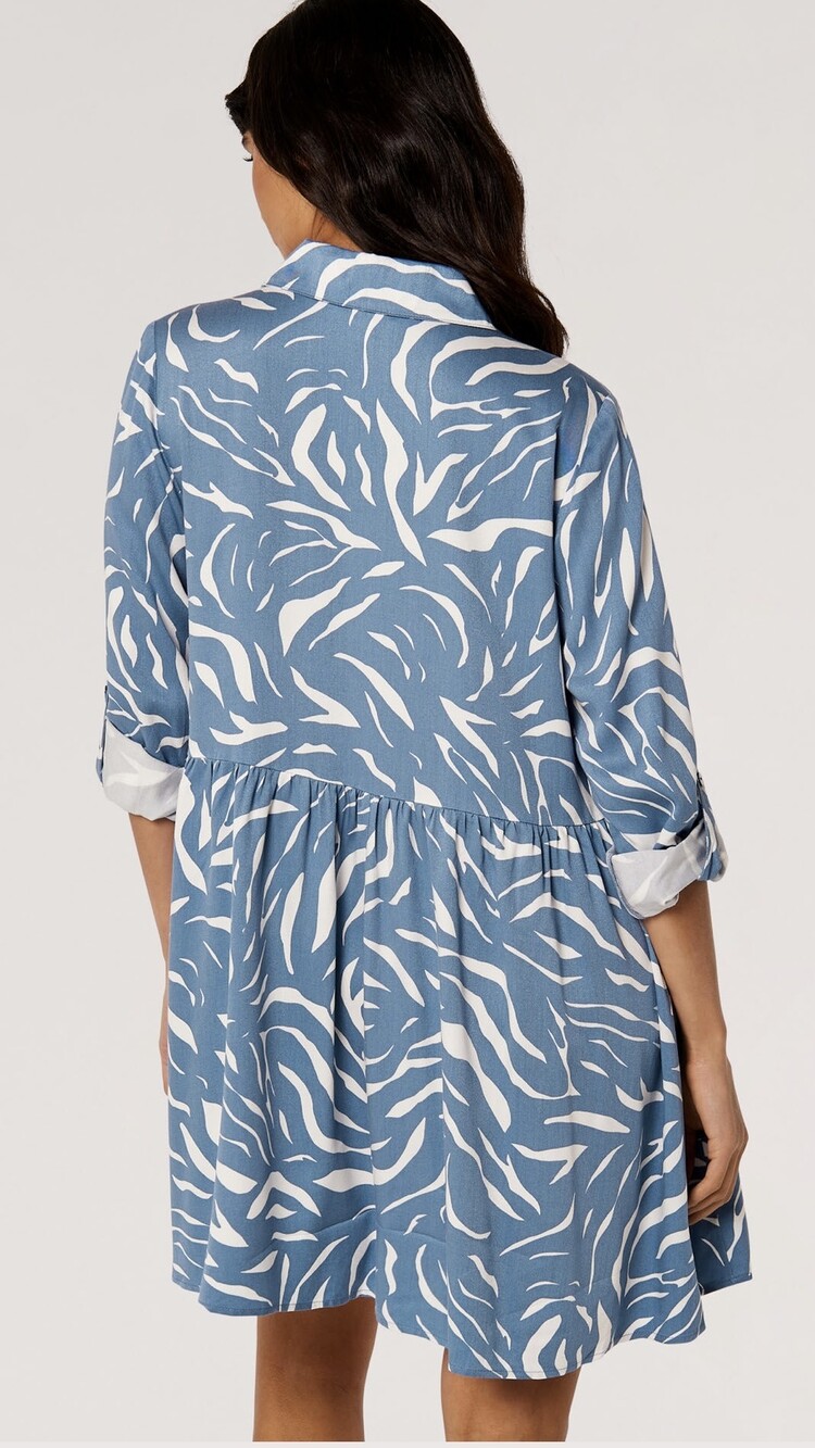 Apricot Apricot - Swirl Zebra Shirt Dress