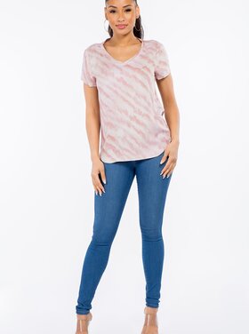 VERACCI Veracci - Solid V-Neck Rayon Top
