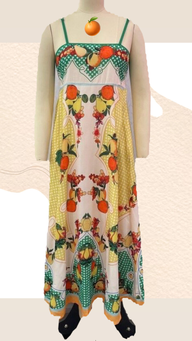 TFY Collection - Fruit Print Midi Dress