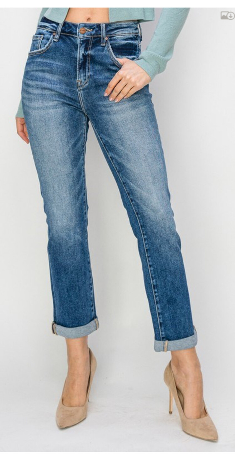 Risen RISEN - High Rise Crop Straight 5630