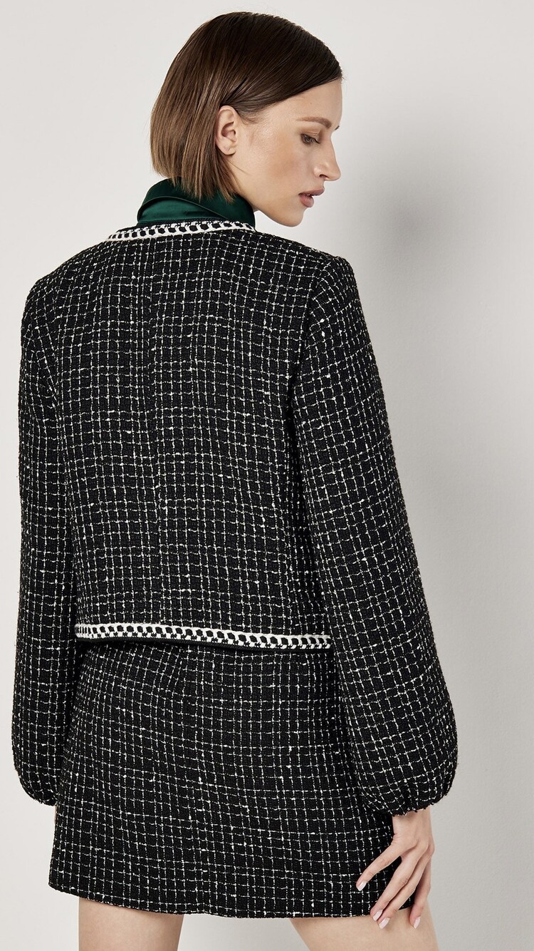 Apricot Apricot - Tweed Cropped Jacket