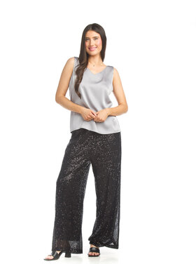 Papillon Papillon - Sequin Wide Leg Pant w/Side Zip
