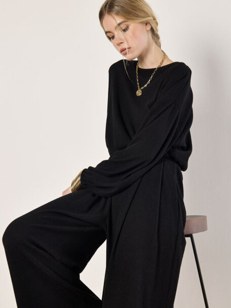 Apricot Apricot - Self Rib Wide Leg Pant