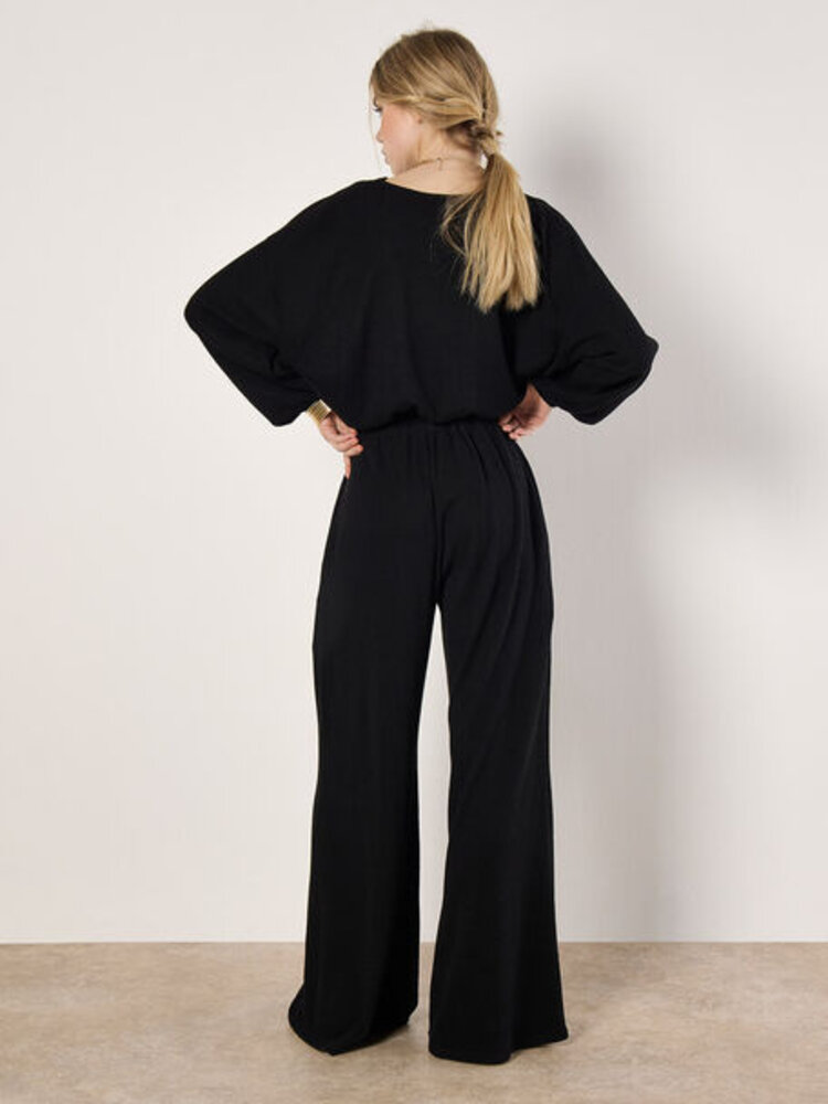 Apricot Apricot - Self Rib Wide Leg Pant