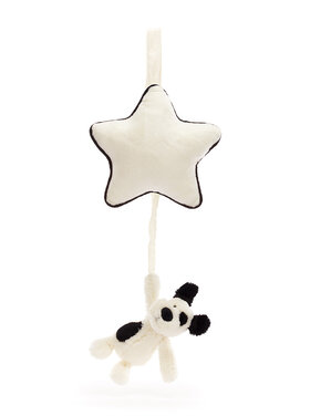 Jellycat Jellycat - Bashful Blk & Crm Puppy Musical Pull