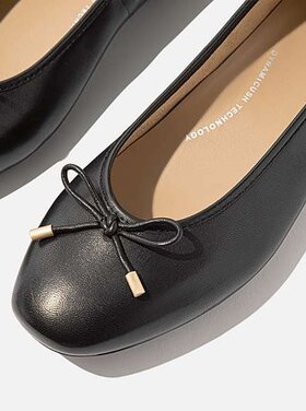 Fit Flop Fit Flop - DELICATO Bow Leather Ballet Flat