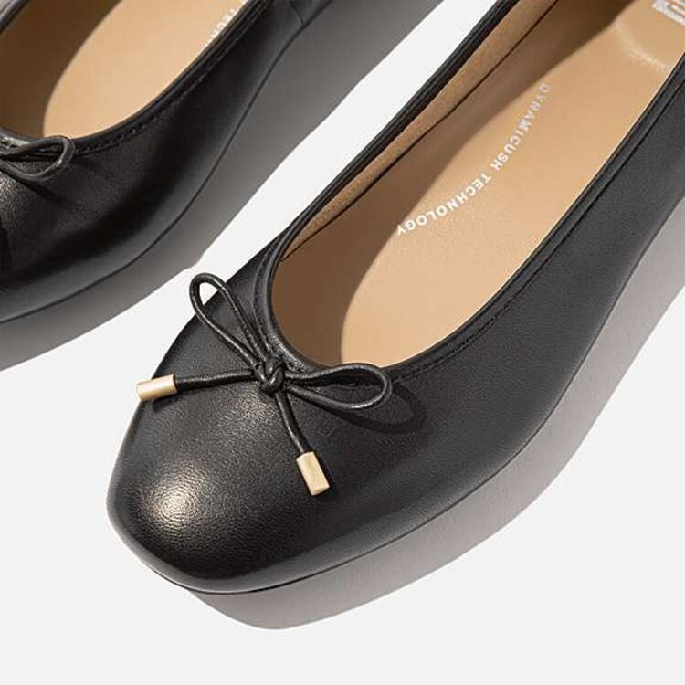 Fit Flop Fit Flop - DELICATO Bow Leather Ballet Flat