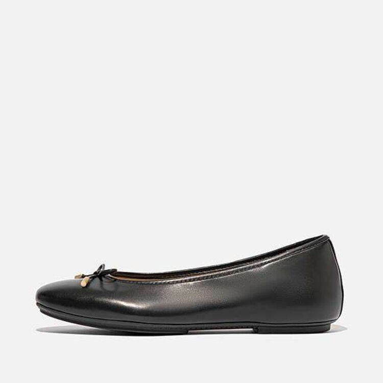 Fit Flop Fit Flop - DELICATO Bow Leather Ballet Flat