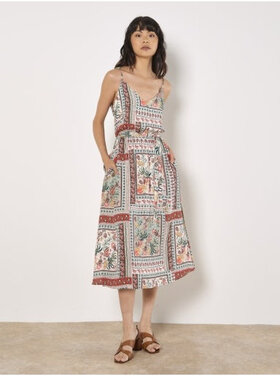 Apricot Apricot - Tropical  Cami Dress w/Tie