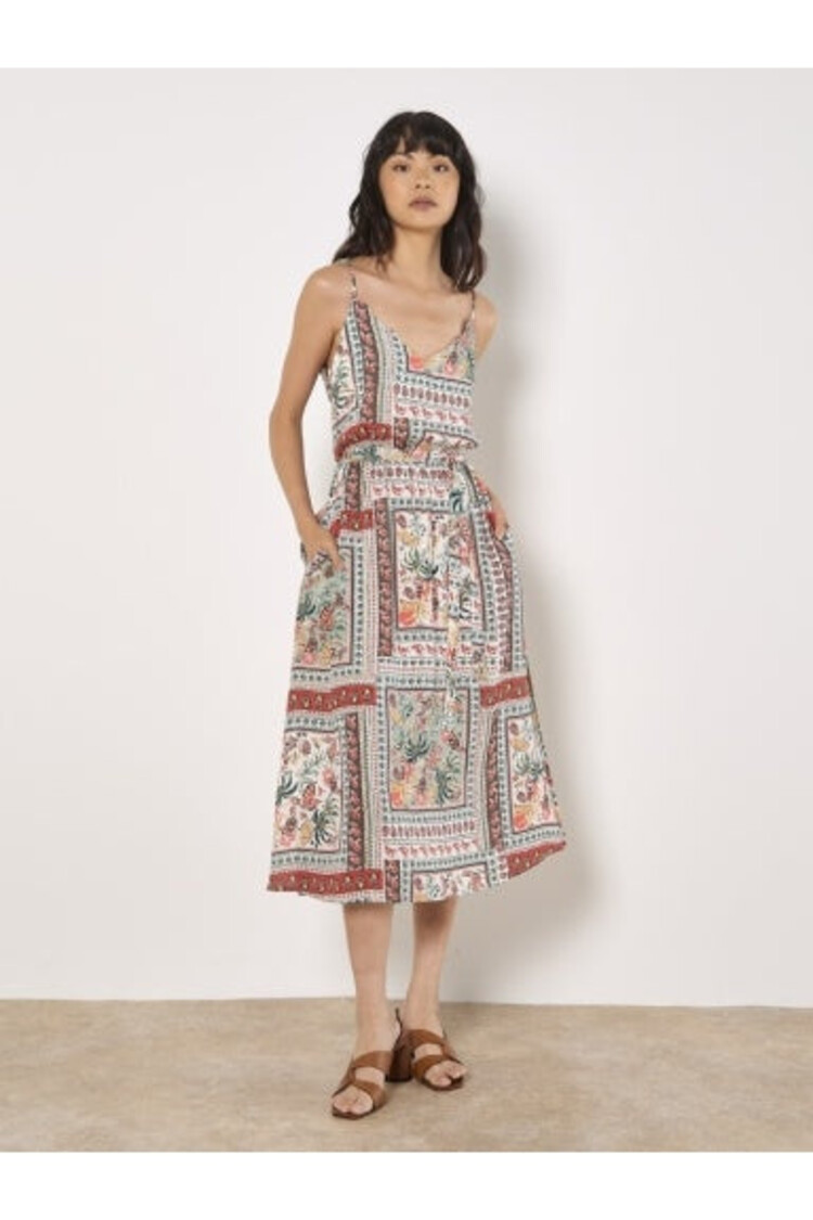 Apricot Apricot - Tropical  Cami Dress w/Tie