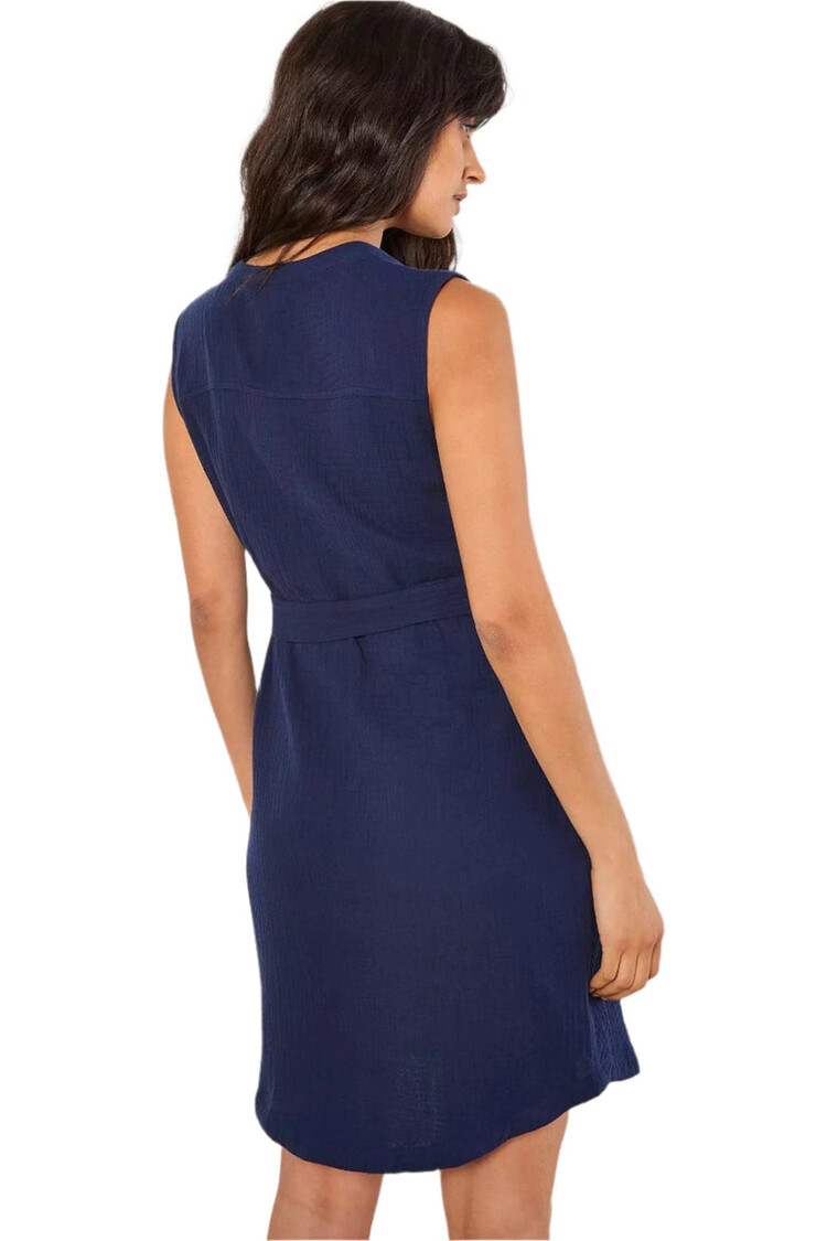 Apricot Apricot - Tetra Grandad Button Down Dress w/Belt