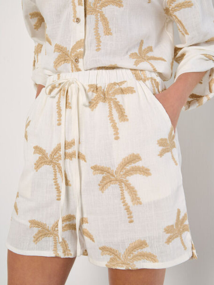 Apricot Apricot - Embroidered Palm Trees Shorts