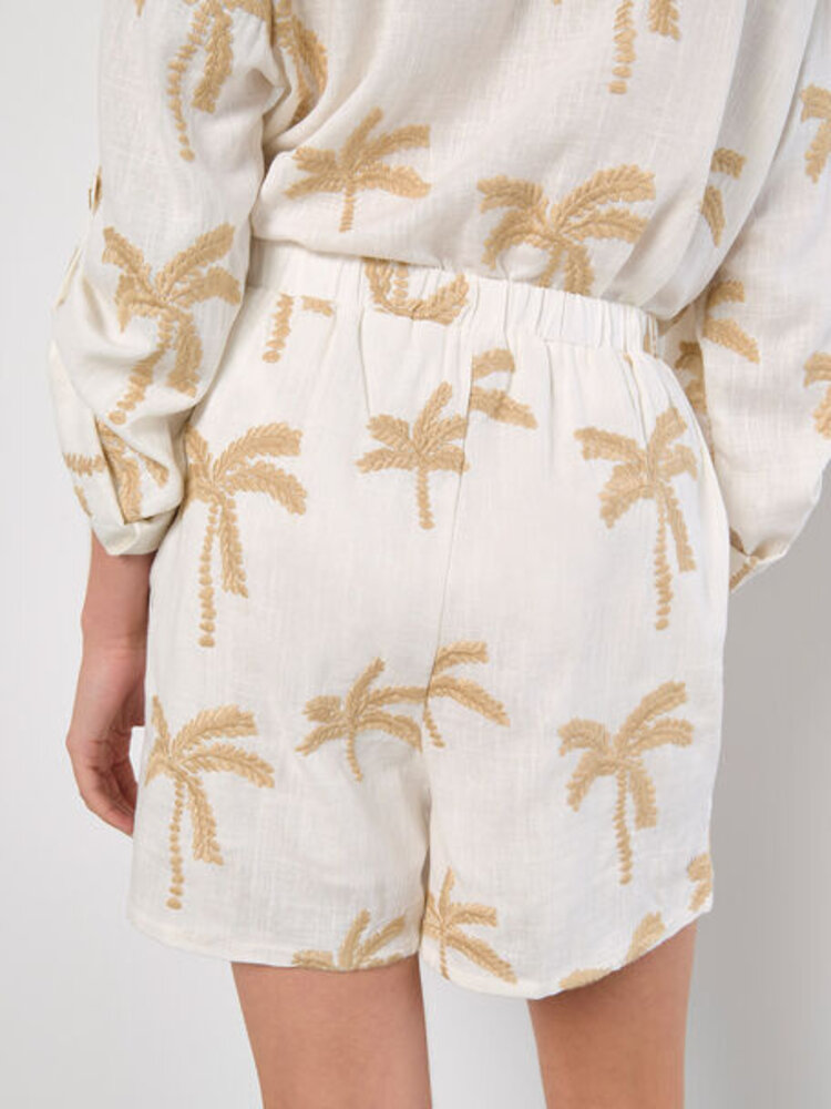 Apricot Apricot - Embroidered Palm Trees Shorts