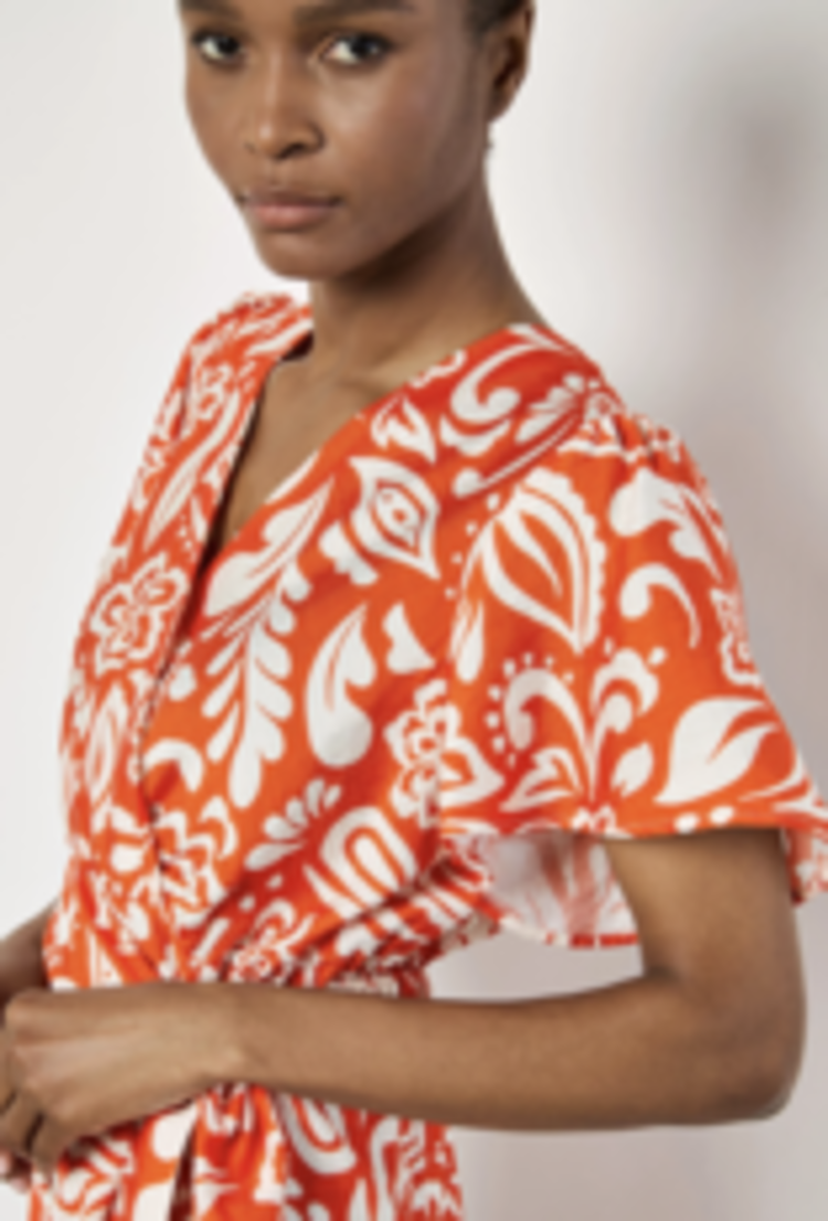 Apricot Apricot - Paisley Print Wrap Dress