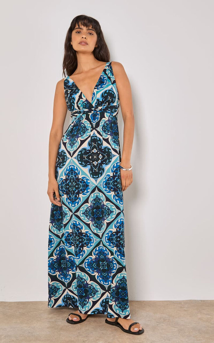 Apricot Apricot - Bold Tile Jersy Cami Dress