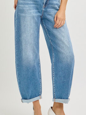 Risen Risen - 21024 HR Crop Mild Barrel Jeans