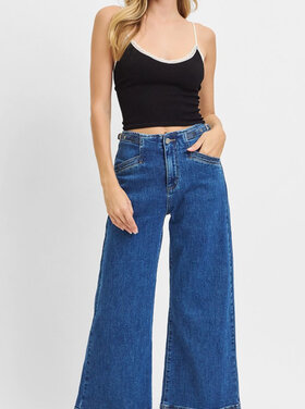 Risen Risen - 21060 High Rise Crop Adjustable Waist Jeans