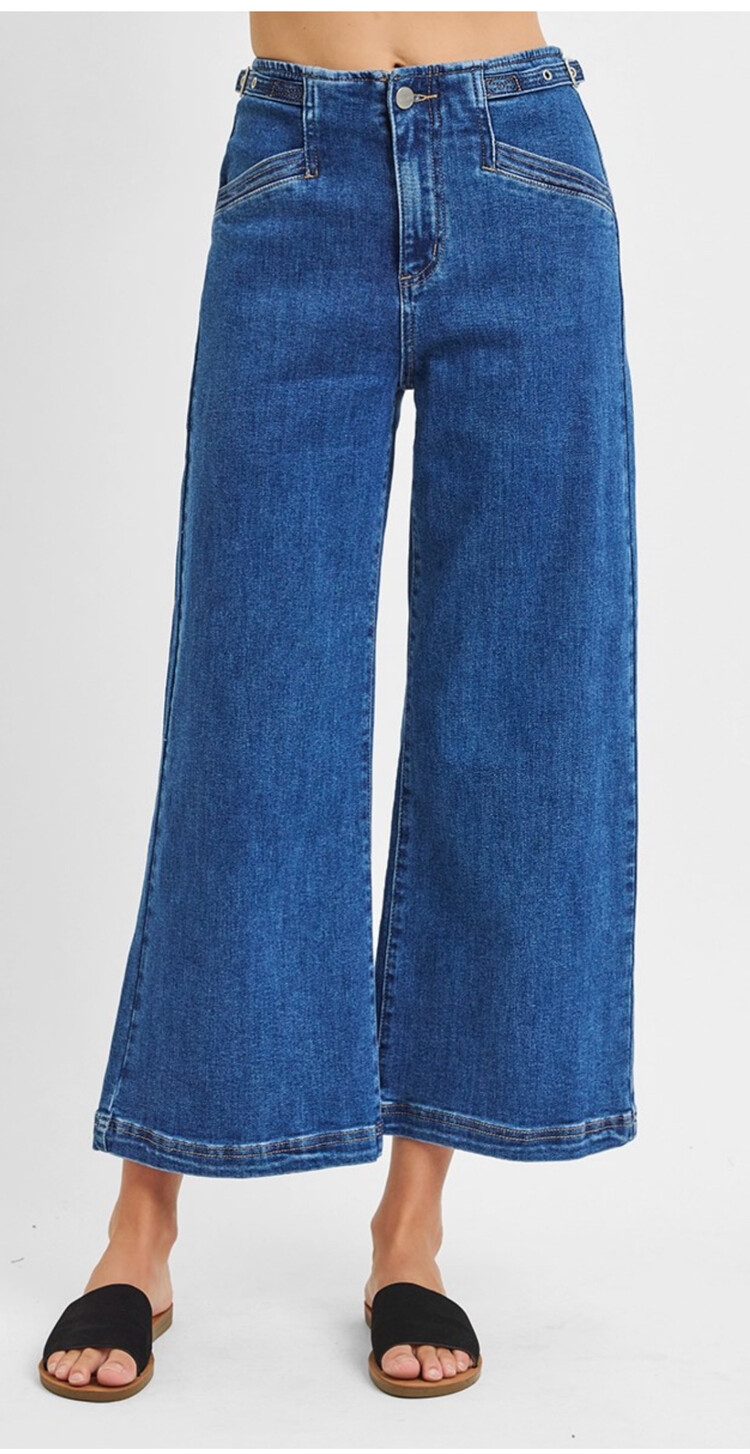 Risen Risen - 21060 High Rise Crop Adjustable Waist Jeans