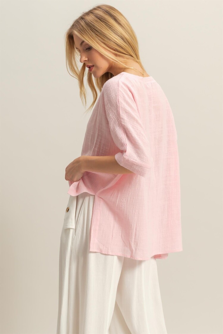 HYFVE HYFVE - V-Neck Oversized Cotton Top