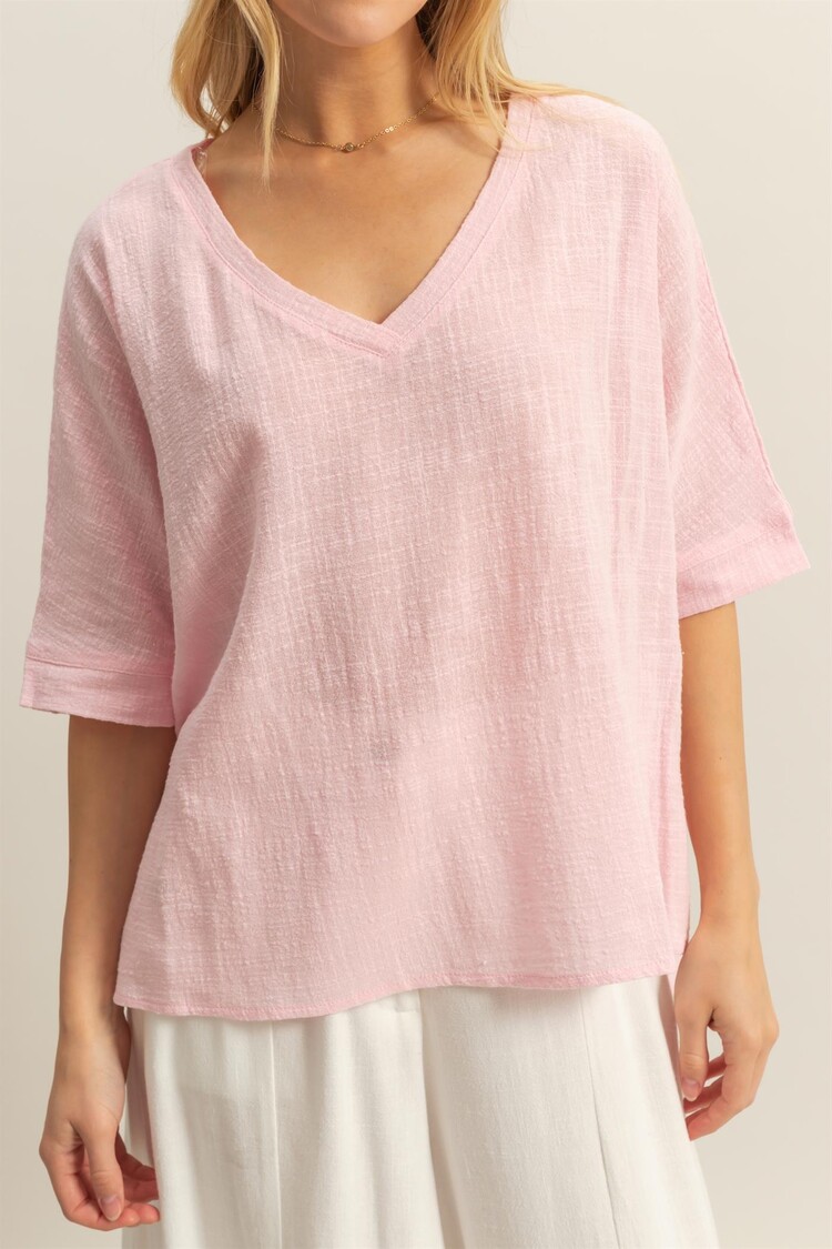 HYFVE HYFVE - V-Neck Oversized Cotton Top