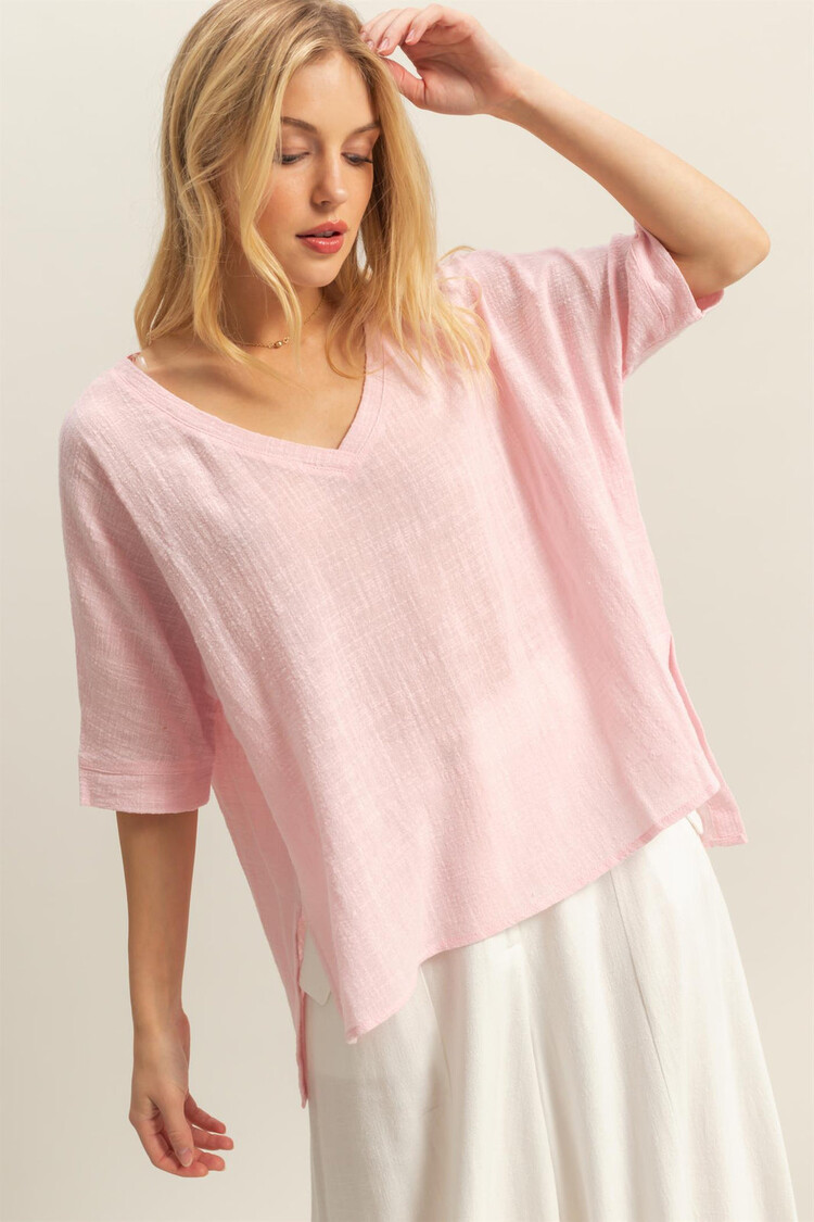 HYFVE HYFVE - V-Neck Oversized Cotton Top