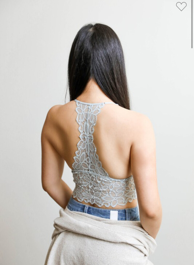 Leto -  Racerback flower print bralette