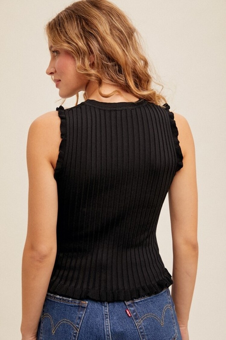 Hem & Thread - Sleeveless Frill Top