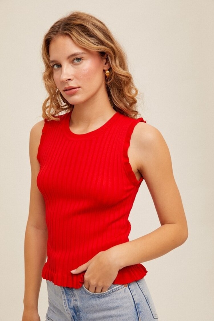 Hem & Thread - Sleeveless Frill Top