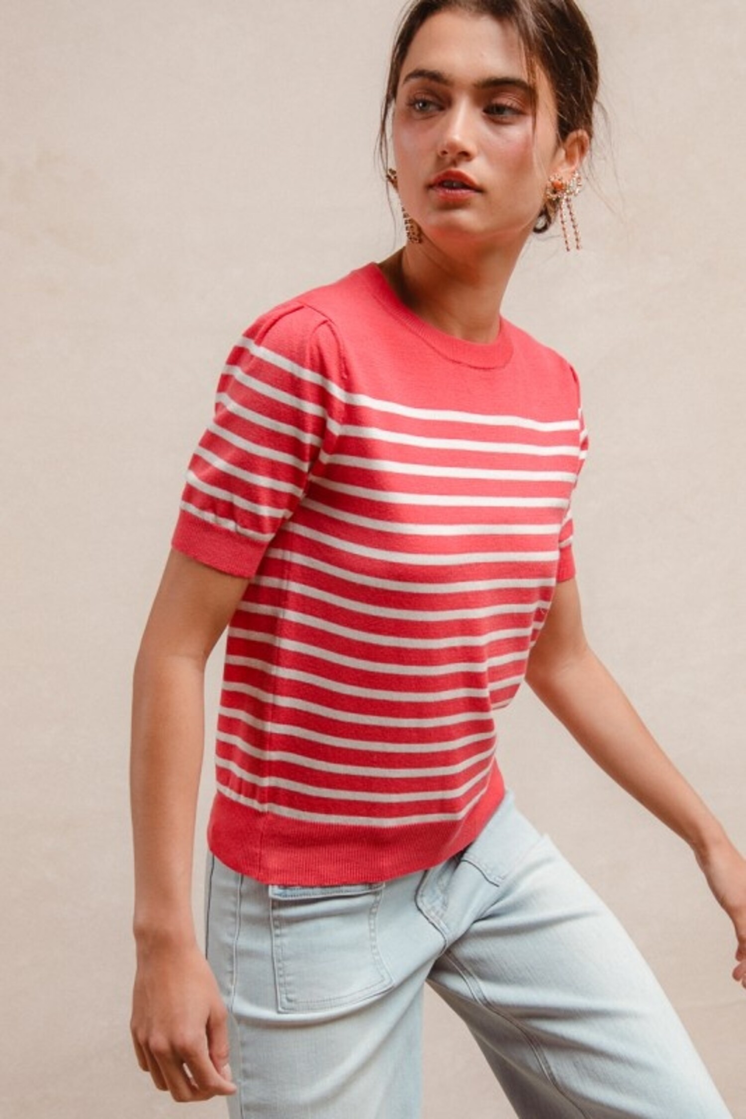 BiBi - Stripe Knit Top - Quintessential