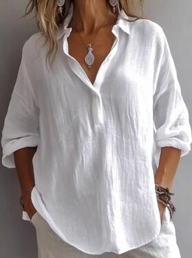 YSO YSO - Linen V-Neck Shirt
