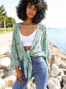 Leto- Tie Front Kimono