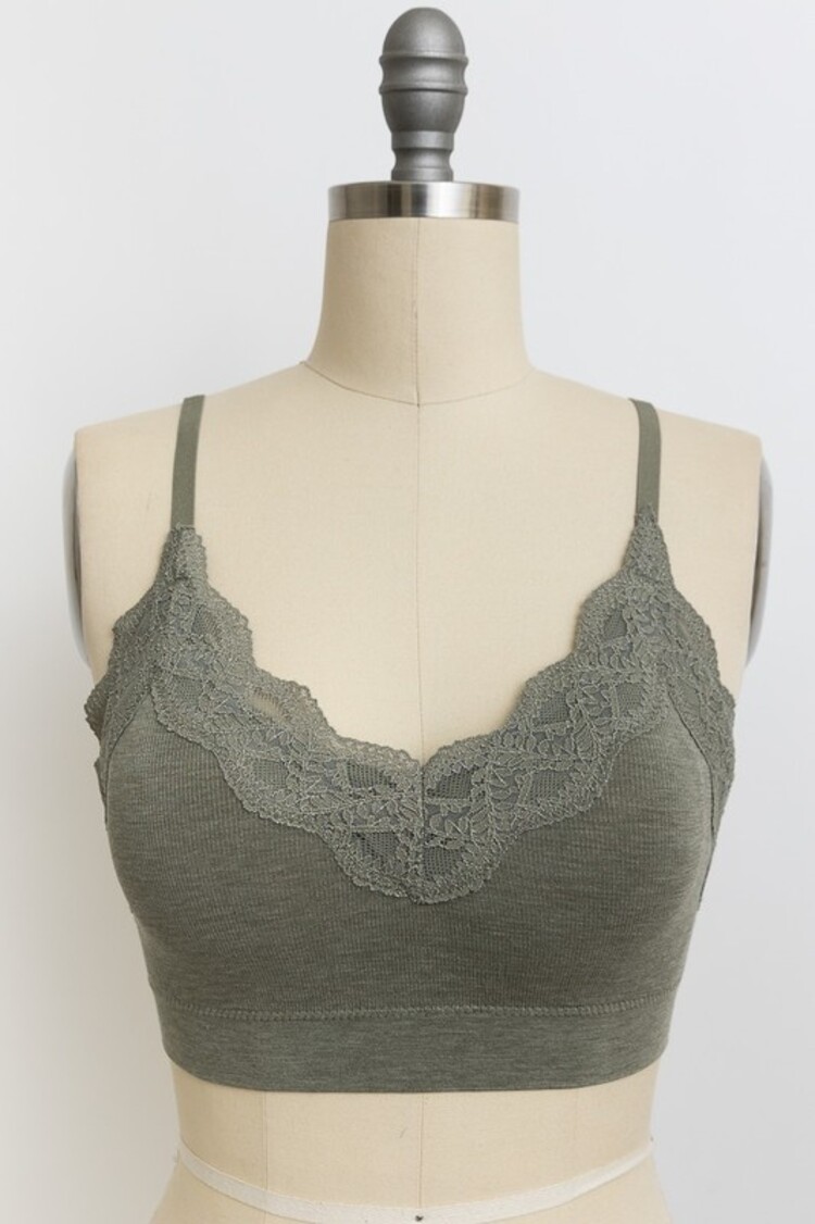 Leto - Soft lace Padded Seamless Bralette