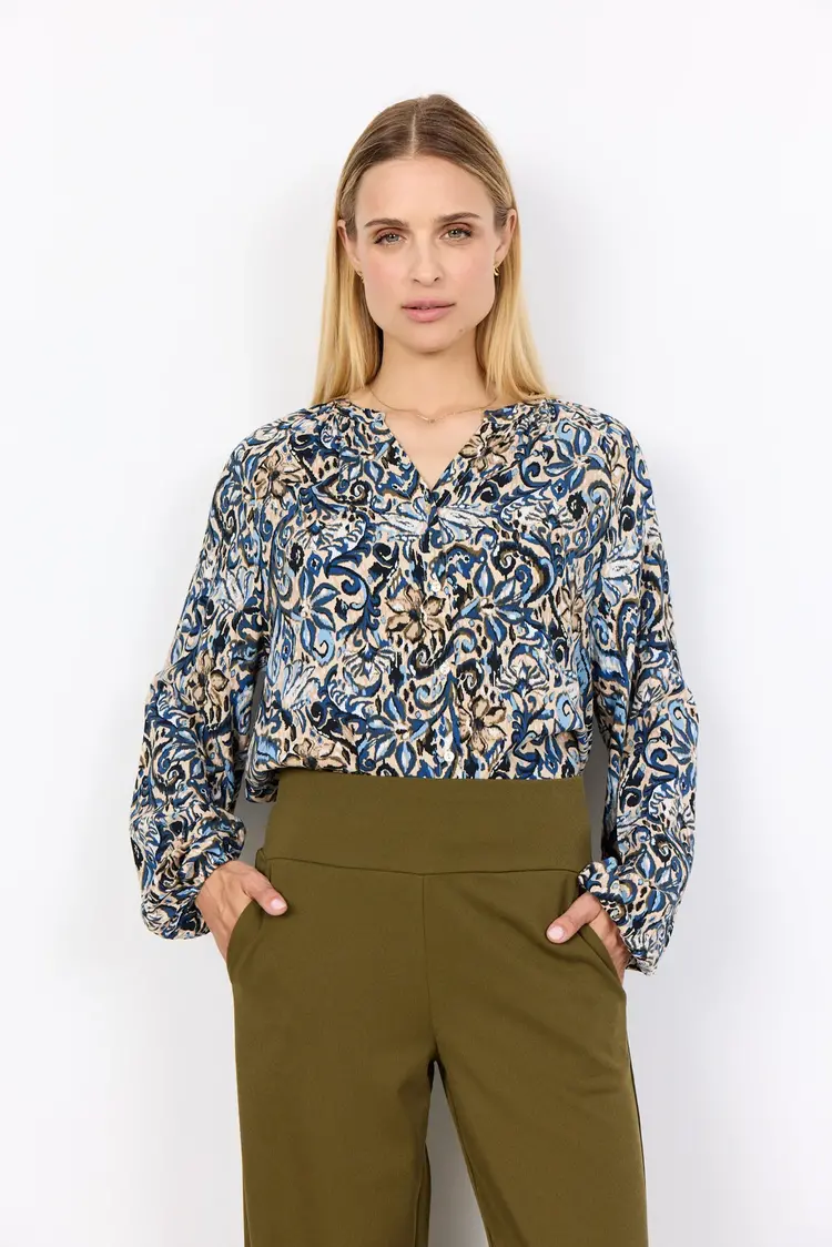 Soya Concept Soya Concept - VAVA 1 Printed LS Blouse