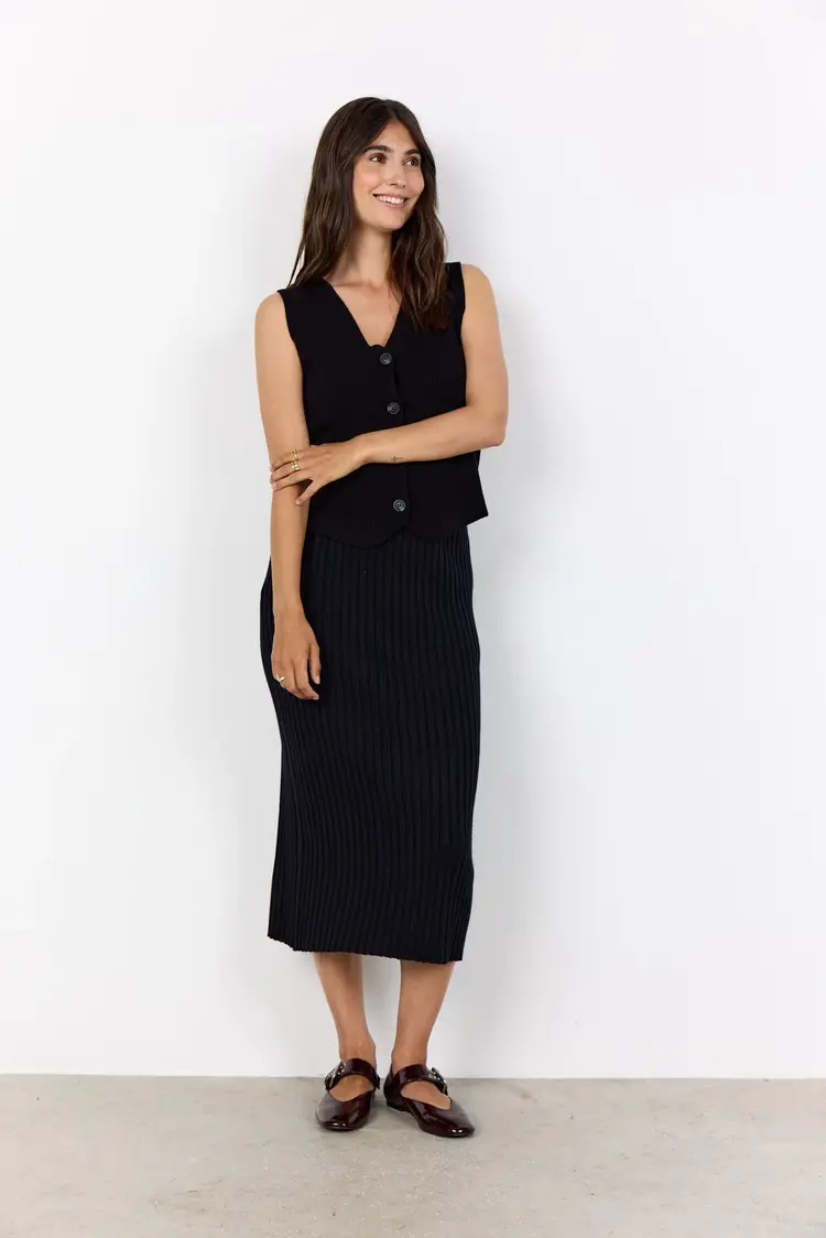 Soya Concept Soya Concept - KANITA 27 Knitted Button Vest