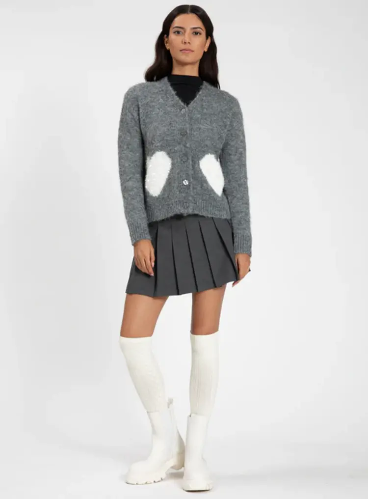 Point Zero Point Zero - Cardigan w/ Sequin Heart