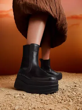 Fit Flop Fit Flop - F-Mode Stack Leather Chelsea Boot