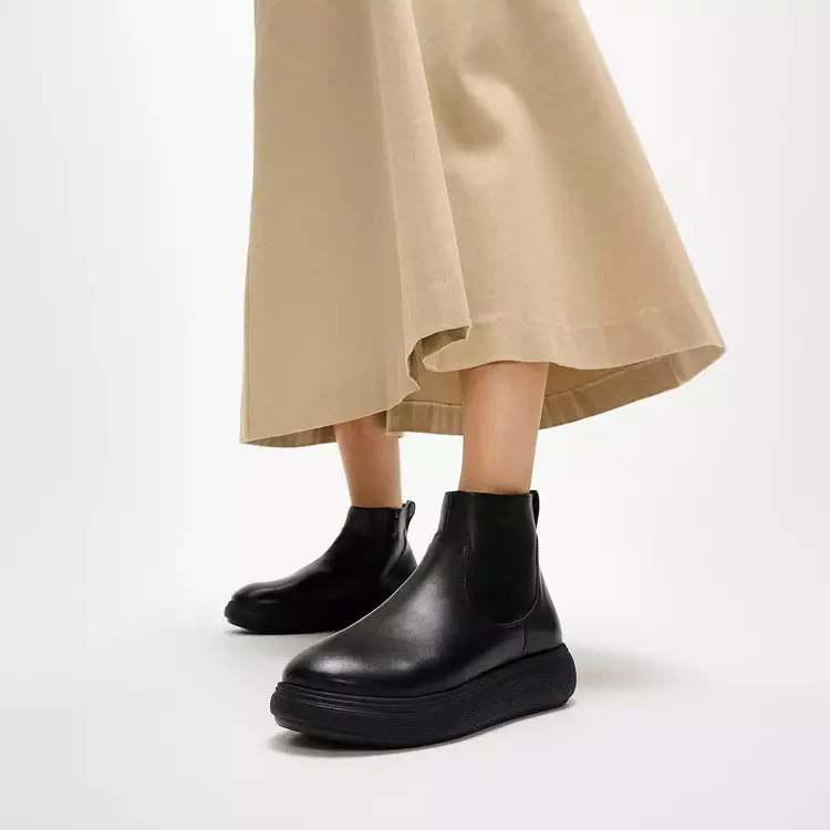 Fit Flop Fit Flop - IQ-Comff Leather Zip Ankle Boot