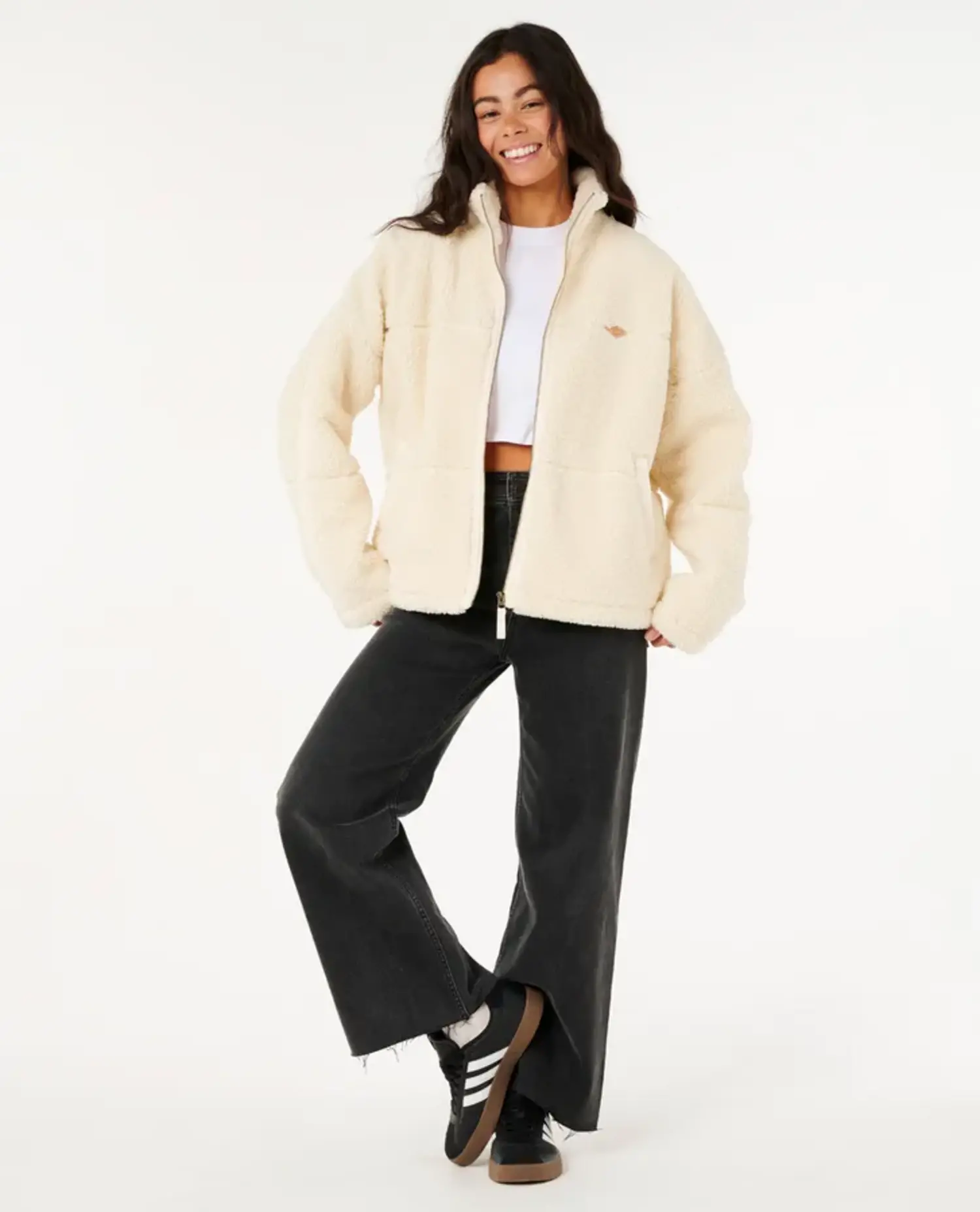 再入荷なし　carla カーラ　fluffy jacket Rip Curl - Cala Nights Sherpa Jacket - Quintessential