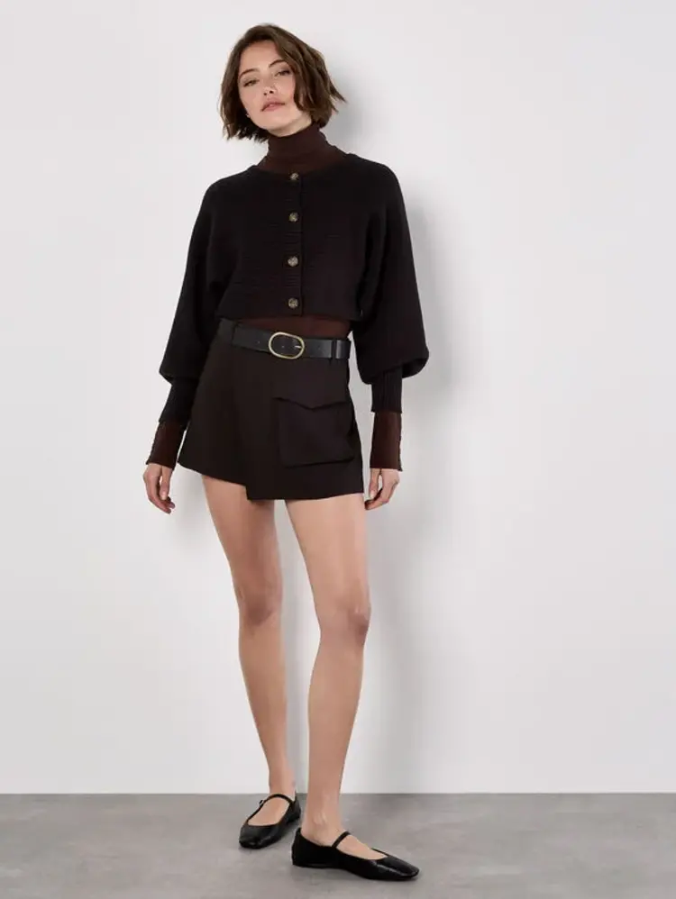 Apricot Apricot - Ribbed Batwing Cardigan