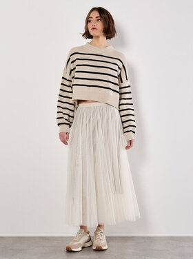 Apricot Apricot - Stripe Crop Sweater