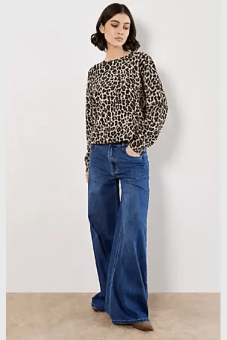 Apricot Apricot - Leo Fine Knit Frop Drop Jumper