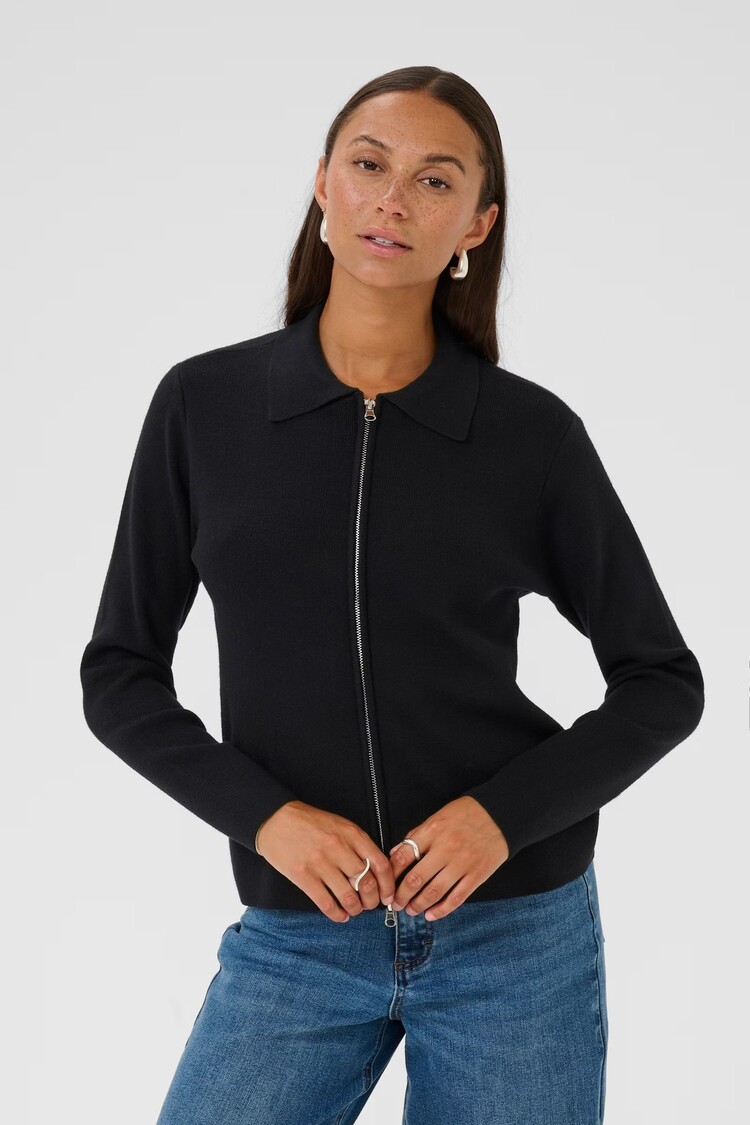 Kaffe Kaffe - AVISJA Zip Up Polo Cardigan