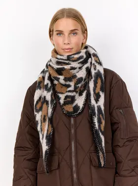 Soya Concept Soya Concept - VIRI 1 Scarf O/S in Desert Brown Combi