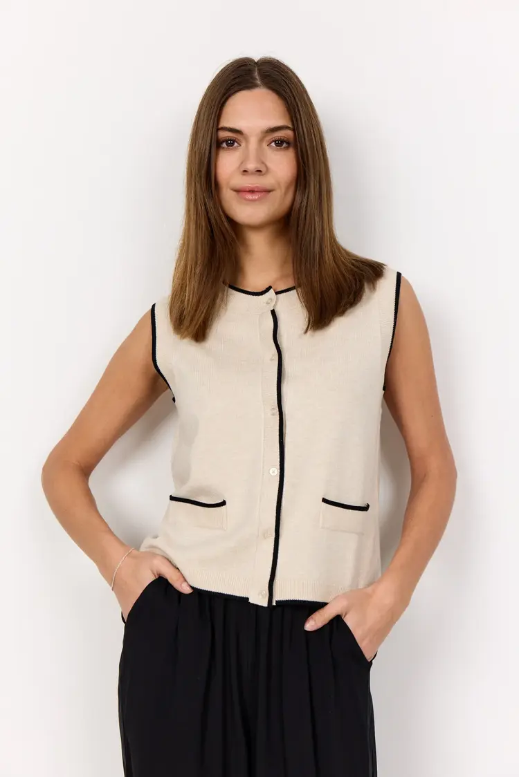 Soya Concept Soya Concept - Dollie 792 Button Sweater Vest
