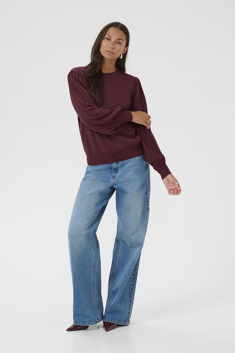 Kaffe Kaffe - LONE Knit Sweater w/Balloon Slv