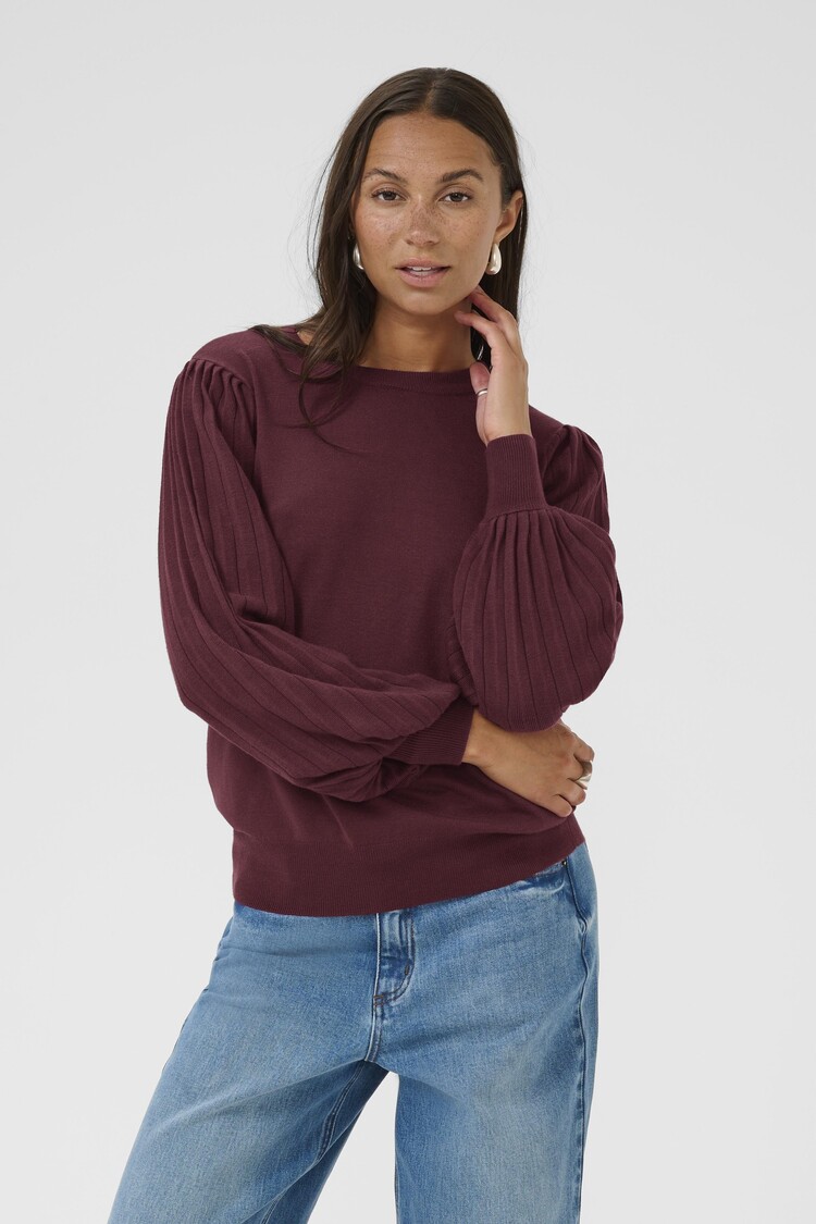 Kaffe Kaffe - LONE Knit Sweater w/Balloon Slv