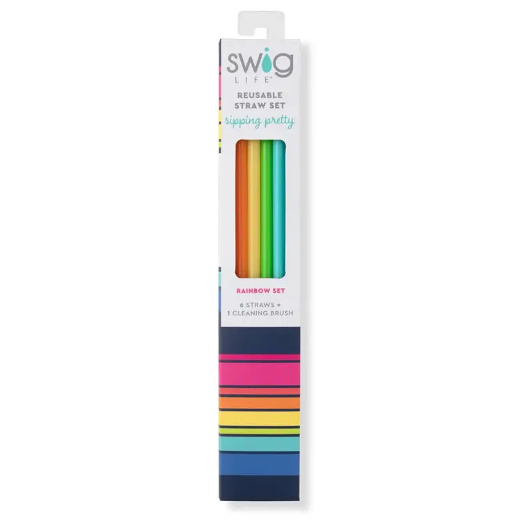 Swig Life Swig Life - Good Vibrations Rainbow Reusable Straw Set