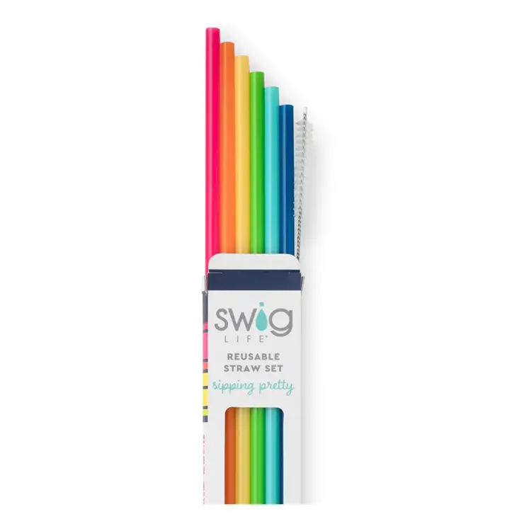 Swig Life Swig Life - Good Vibrations Rainbow Reusable Straw Set