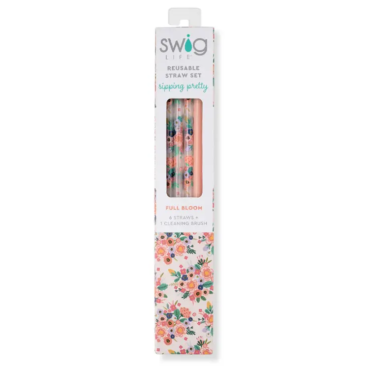 Swig Life Swig Life - Full Bloom & Coral Reusable Straw Set