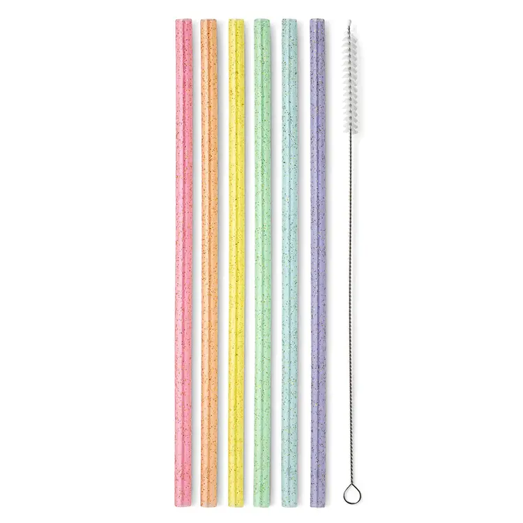 Swig Life Swig Life - Rainbow Glitter Reusable Straw Set